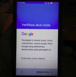 Ask membuka verifikasi akun Sharp Pi FRP gratis