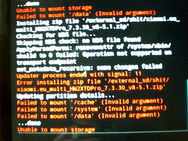 Langkah mudah atasi masalah Failed To Mount System (Invalid Argument) pada Sharp M1 via TWRP