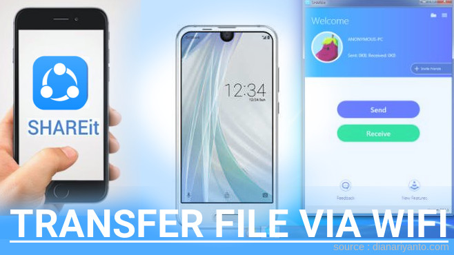 Transfer File via Wifi di Sharp AQUOS R compact Menggunakan ShareIt Versi Baru
