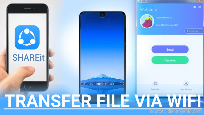 Transfer File via Wifi di Sharp AQUOS S2 Menggunakan ShareIt Terbaru