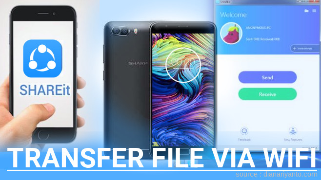 Kirim dan Transfer File via Wifi di Sharp R1s Menggunakan ShareIt Versi Baru