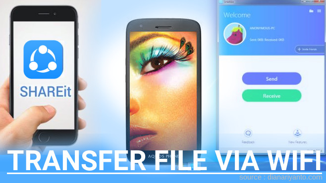 Mengenal Transfer File via Wifi di Sharp SH930W Menggunakan ShareIt Versi Baru